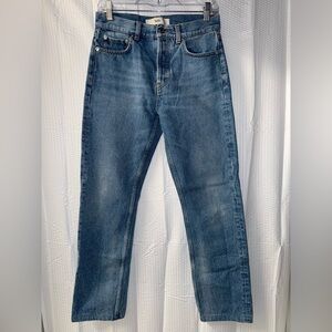 Séfr Straight Cut Jeans 100% Cotton Made In Italy Worn Wash Size 28